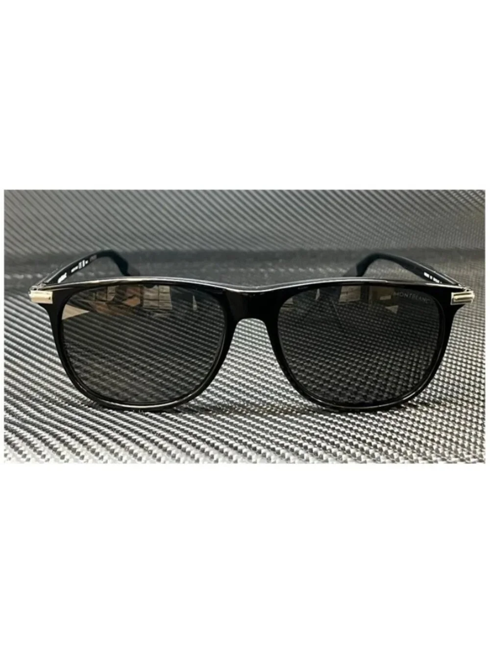 New Mont Blanc Men  Black Sunglasses  56- 16- 145